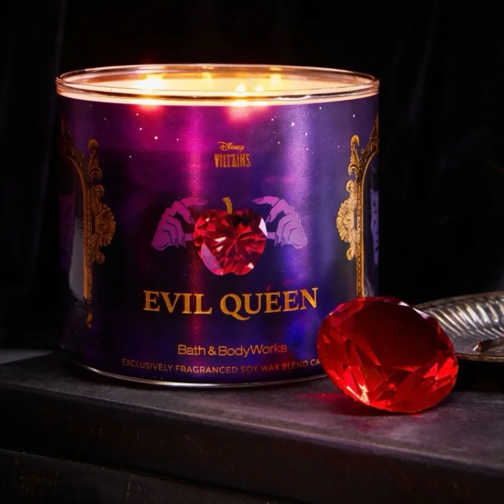 Bath & Body Works Disney Evil Queen 3-Wick Candle – New, Dark Apple Vanilla